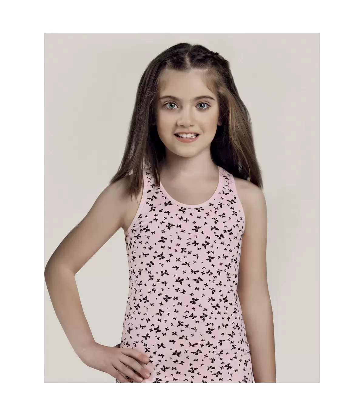 Güryıldız Geniş Askılı Kız Çocuk Desenli Atlet