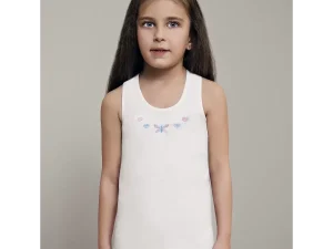 Güryıldız 27220 Geniş Askılı İşlemeli Kız Çocuk Atlet